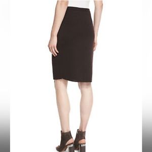 Eileen Fisher 100% Italian Wool Knit Pencil Skirt in Clove (Brown) Size XS